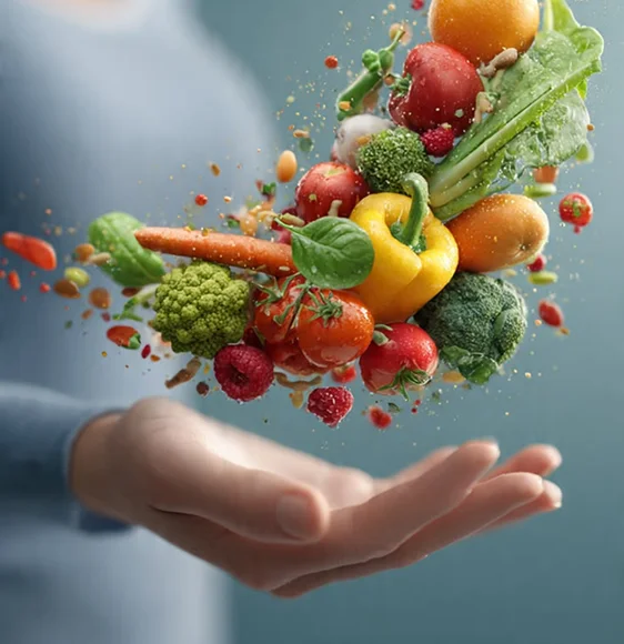 Fresh Floating Vegetables